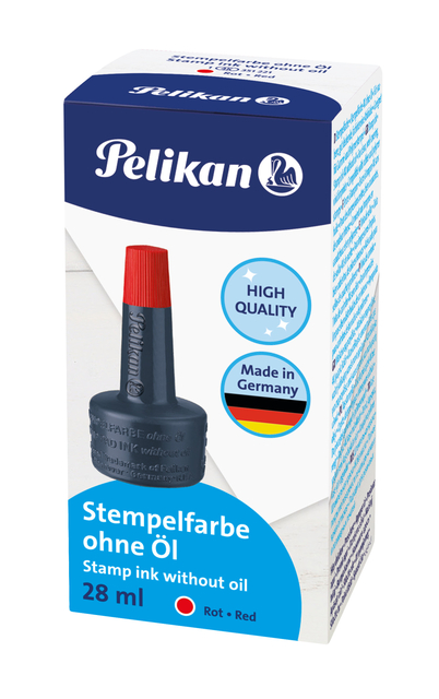 Stempelinkt Pelikan flacon 28ml rood Stempelinkt Pelikan flacon 28ml rood