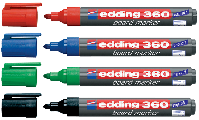 Whiteboardmarker edding 360 rond 1.5-3mm zwart