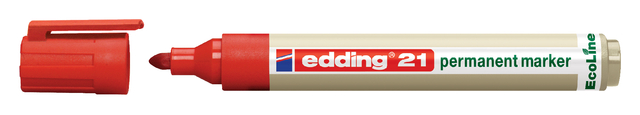 Viltstift edding 21 EcoLine rond rood 1.5-3mm Viltstift edding 21 EcoLine rond rood 1.5-3mm