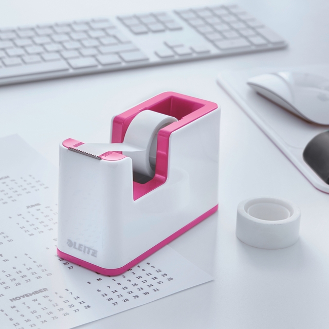 Plakbandhouder Leitz WOW wit/roze Plakbandhouder Leitz WOW wit/roze