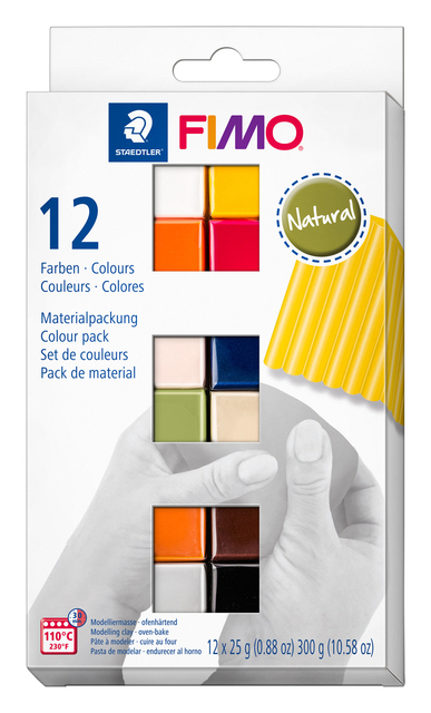 Klei Fimo soft colour pak à 12 natuurlijke kleuren Klei Fimo soft colour pak à 12 natuurlijke kleuren