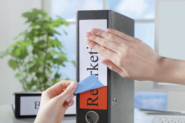 Rugetiket Avery breed 61x192mm zelfklevend geel