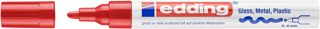 Paintmarker edding 750 op oliebasis 2-4mm creatief rood Paintmarker edding 750 op oliebasis 2-4mm creatief rood