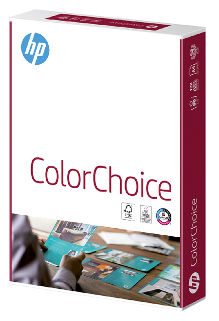 Kleurenlaserpapier HP Color Choice A4 90gr wit 500vel Kleurenlaserpapier HP Color Choice A4 90gr wit 500vel
