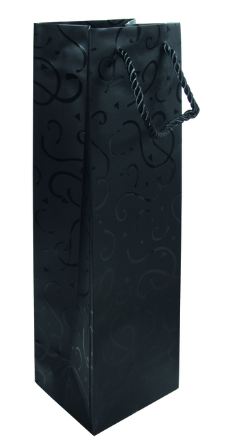 Draagtas IEZZY met koord (wijn)fles 9x10x33cm papier Celebration 20st Draagtas IEZZY met koord (wijn)fles 9x10x33cm papier Celebration 20st