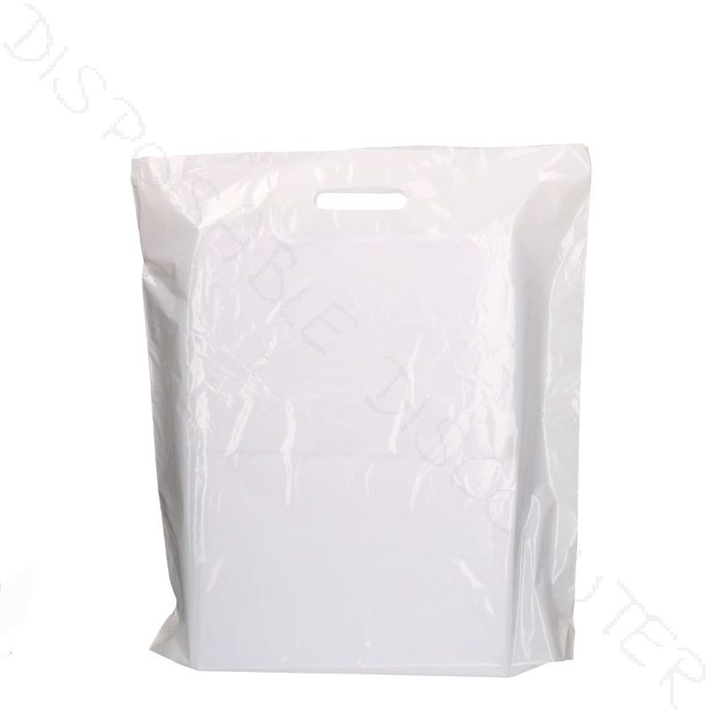 Draagtas DKT LDPE 37x44_4cm Wit doos 500 stuks