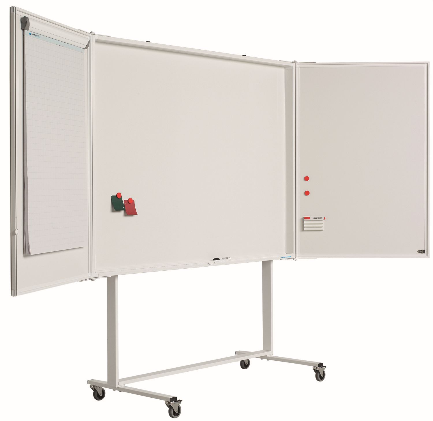 Kabinetkast, emailstaal Low Gloss/wit, wit profiel - 120x165 cm