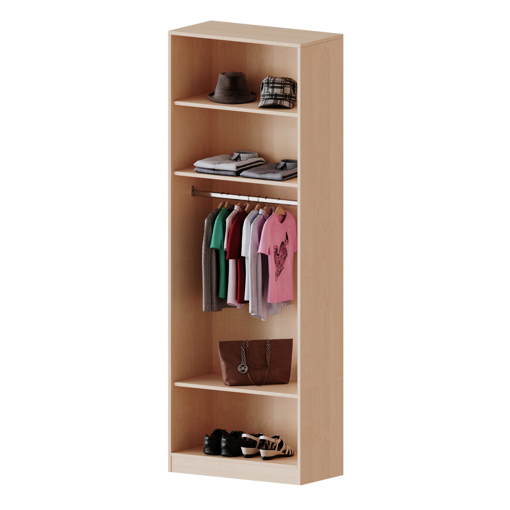 Garderobekast, 6 maphoogtes - Serie evo180 Garderobekast, 6 maphoogtes - Serie evo180