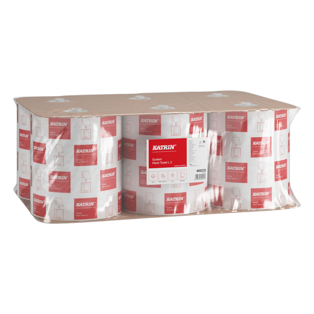 Handdoekrol Katrin systeemrol groot 2-laags 200m wit 460232 Handdoekrol Katrin systeemrol groot 2-laags 200m wit 460232