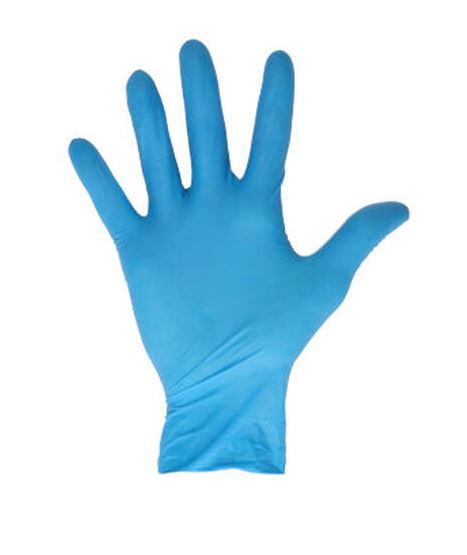 CMT Latex Handschoen Gepoederd Blauw Small pak 100st