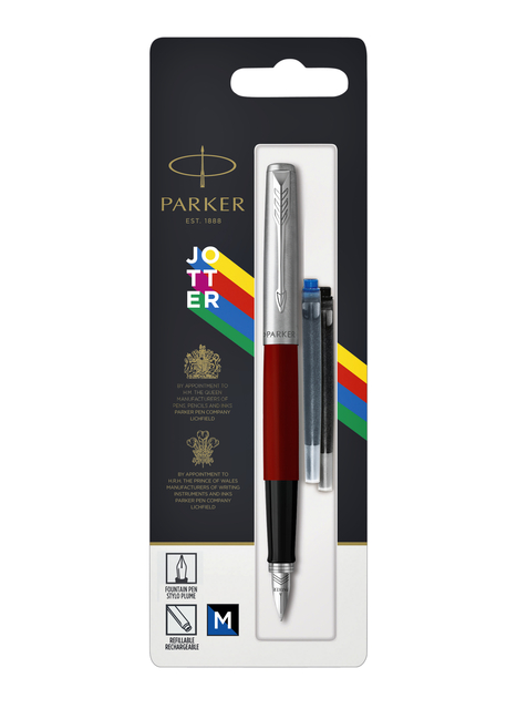 Vulpen Parker Jotter Original CT M rood blister à 1 stuk Vulpen Parker Jotter Original CT M rood blister à 1 stuk