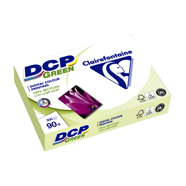Laserpapier Clairefontaine DCP Green A4 90gr wit 500 vel Laserpapier Clairefontaine DCP Green A4 90gr wit 500 vel