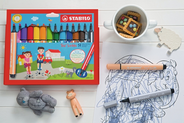 set, markers, felttip, kleurig, tekenen