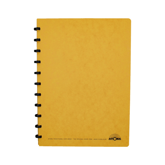 notebook, spiral-bound, geel, omslag, A5