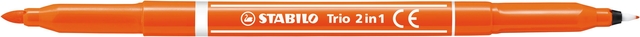 Viltstift STABILO Trio 2 in 1 assorti etui à 10 stuks