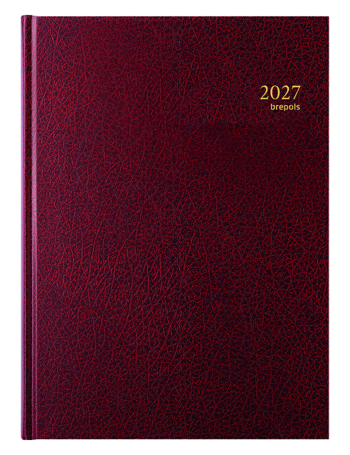 agenda, notitieboek, rood, leer, 2027