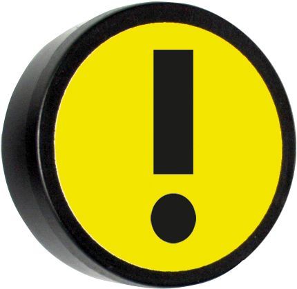 Attention geel, set van 5 stuks - Ø 35mm