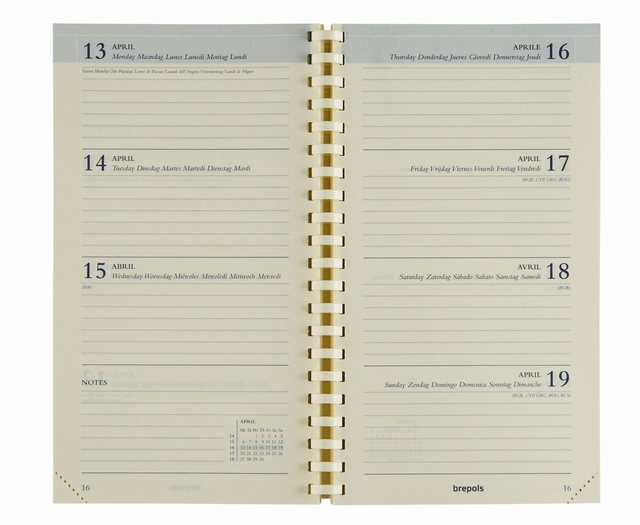 Agendavulling 2026 Brepols Interplan 7dagen/2pagina's 6-talig Agendavulling 2026 Brepols Interplan 7dagen/2pagina's 6-talig