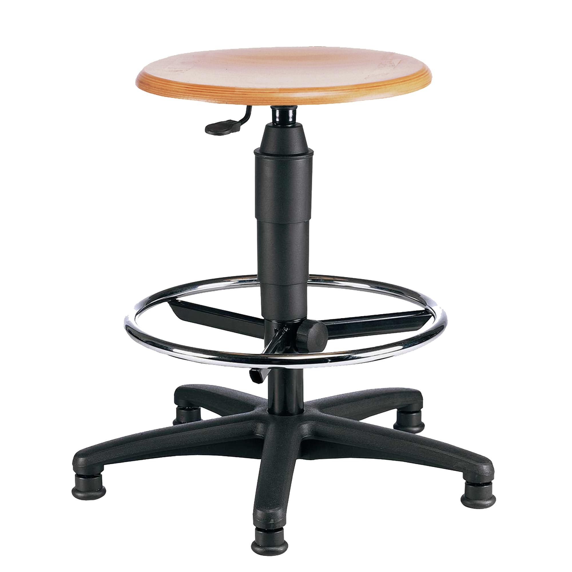 Draaikruk met gasveer en voetring Draaikruk met gasveer en voetring