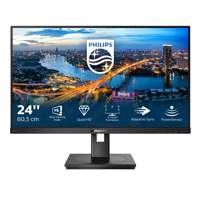 computer monitor, 24 inch, zwart scherm, breedbeeld, monitorstandaard