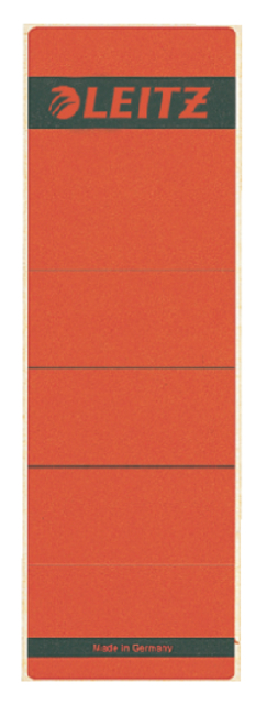 Rugetiket Leitz breed/kort 62x192mm zelfklevend rood 10 stuks Rugetiket Leitz breed/kort 62x192mm zelfklevend rood 10 stuks