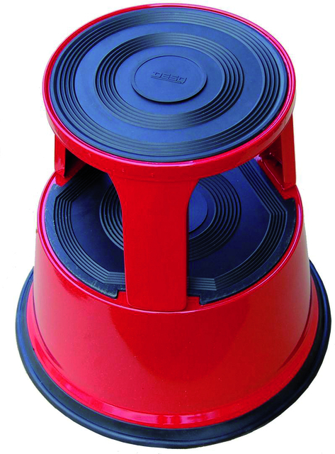 Opstapkruk Desq 420mm metaal rood