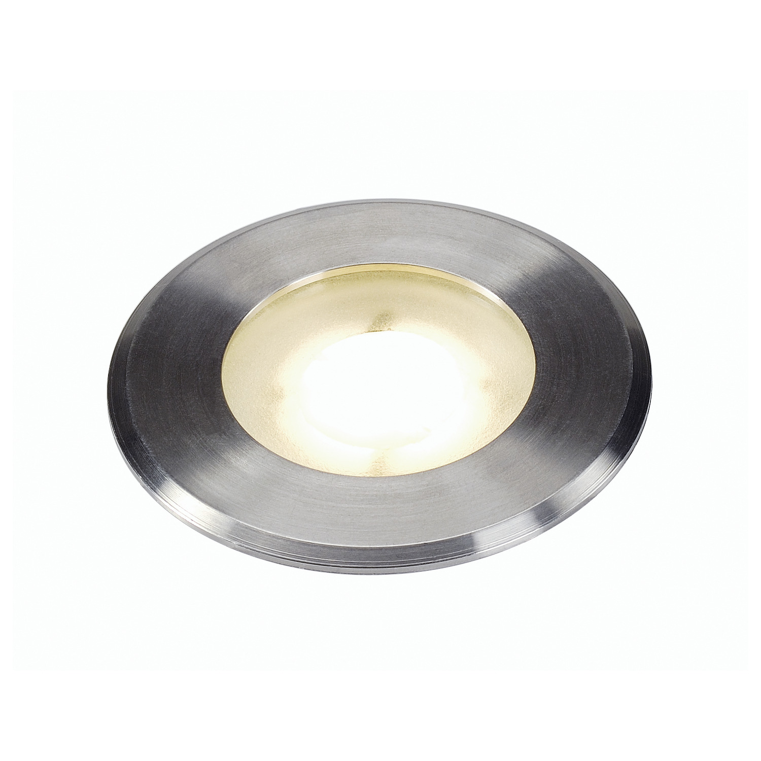 DASAR FLAT 80 rond edelstaal 1xLED 3000K