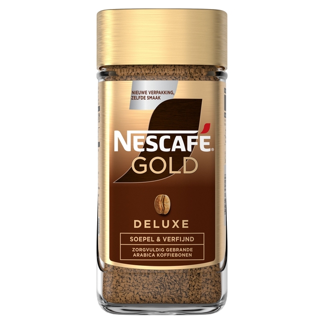 koffie, gemalen, Nescafé Gold, deluxe, koffiebonen