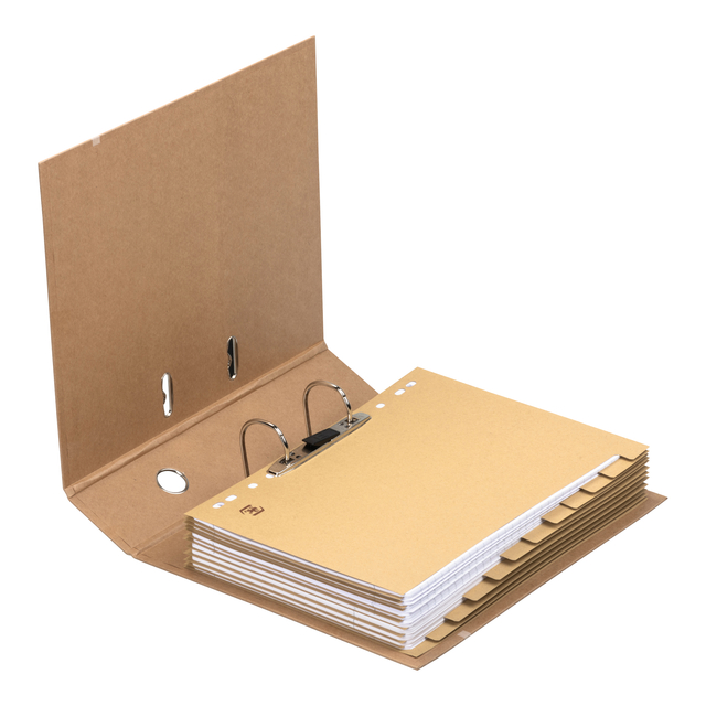 Ordner Oxford Touareg A4 80mm karton naturel/wit