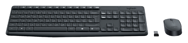 Toetsenbord Logitech MK235 Qwerty + muis zwart