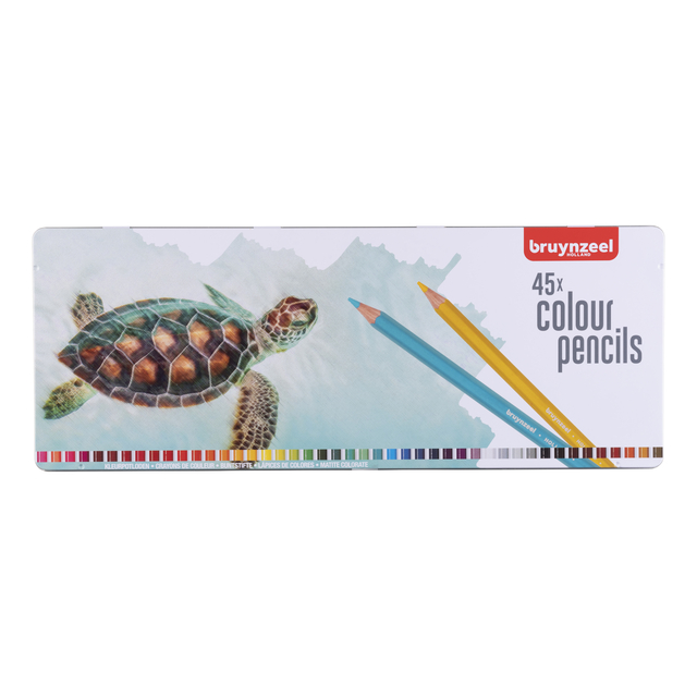 Kleurpotlood Bruynzeel schildpad set à 45 stuks assorti