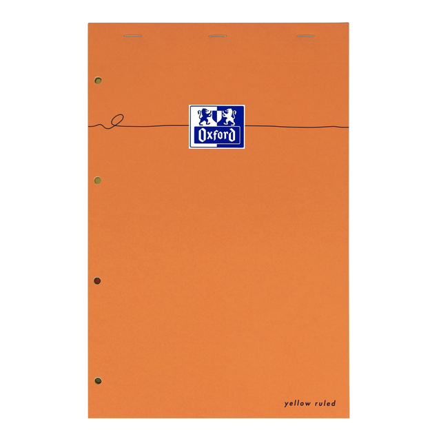 Cursusblok Oxford Orange Notepad A4+ lijn 4-gaats 160 pagina's 80gr oranje Cursusblok Oxford Orange Notepad A4+ lijn 4-gaats 160 pagina's 80gr oranje