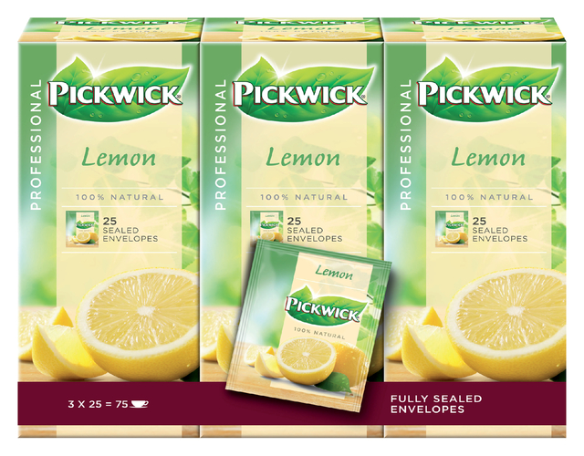 Thee Pickwick Fair Trade lemon 25x1.5gr Thee Pickwick Fair Trade lemon 25x1.5gr
