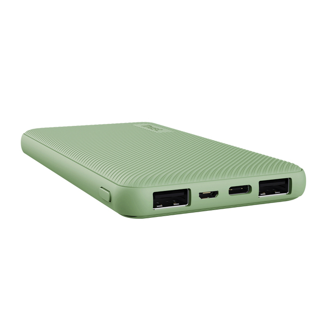 Powerbank Trust Primo 10.000 mAh eco groen Powerbank Trust Primo 10.000 mAh eco groen