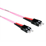 ACT 1,5 meter LSZH Multimode 50/125 OM4 glasvezel patchkabel duplex met SC connectoren