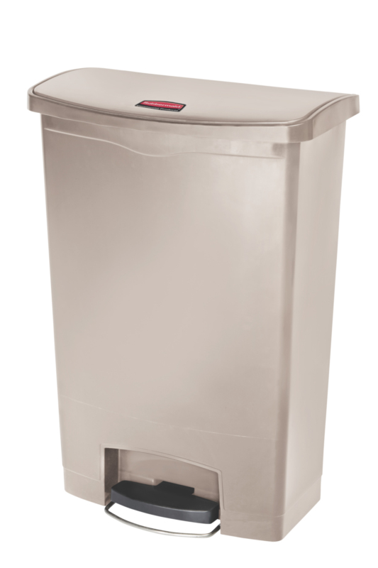 Rubbermaid Slim Jim Step On Container 90ltr Beige per stuk