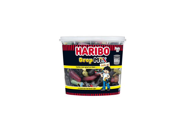 Drop Haribo mix gekleurd 550gr Drop Haribo mix gekleurd 550gr
