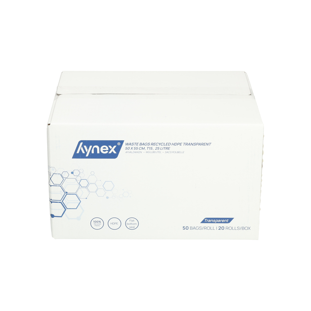 HDPE, transparant, afvalzakken, kantoorverpakking, rollen/box
