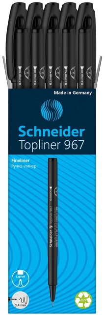 markers, fineliner, black, tip-point, Schneider Topliner 967