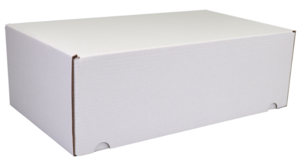 Postpakketdoos karton 385x225x130mm Wit doos 25st.