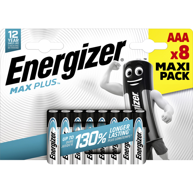 Batterij Energizer Max Plus 8xAAA alkaline Batterij Energizer Max Plus 8xAAA alkaline