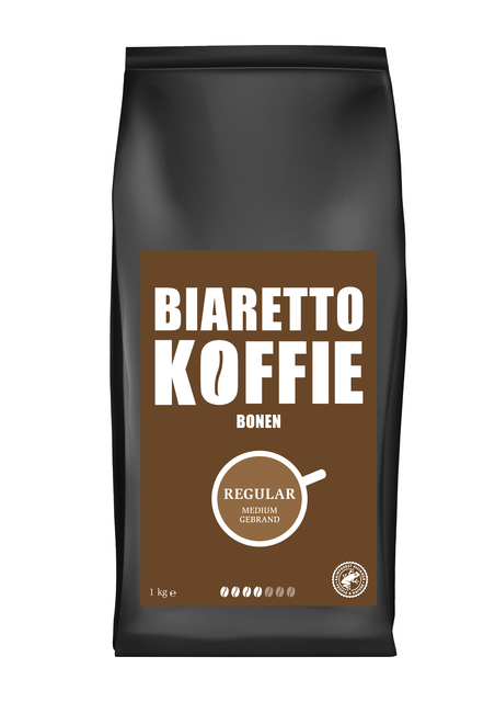 Koffie Biaretto bonen regular 1000 gram Koffie Biaretto bonen regular 1000 gram