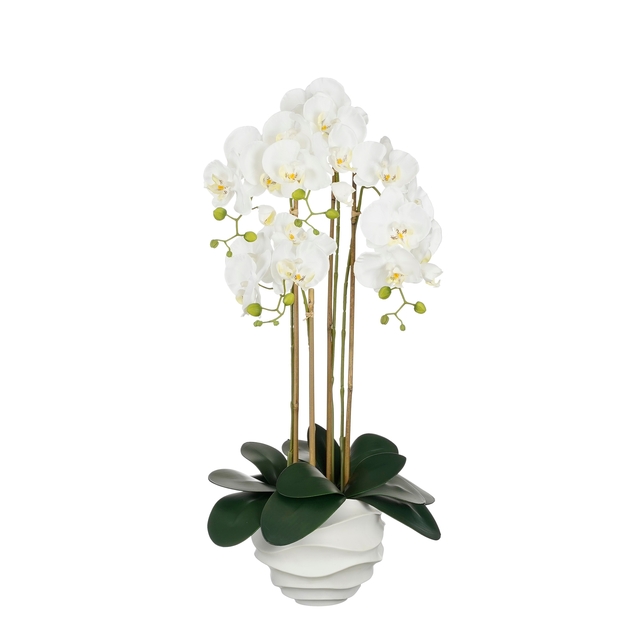 Kunstplant Mica Phalaenopsis in pot wit 40x34x82cm