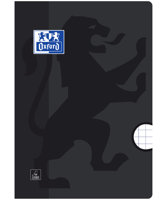 notebook, cover, black, lion, Oxford badge