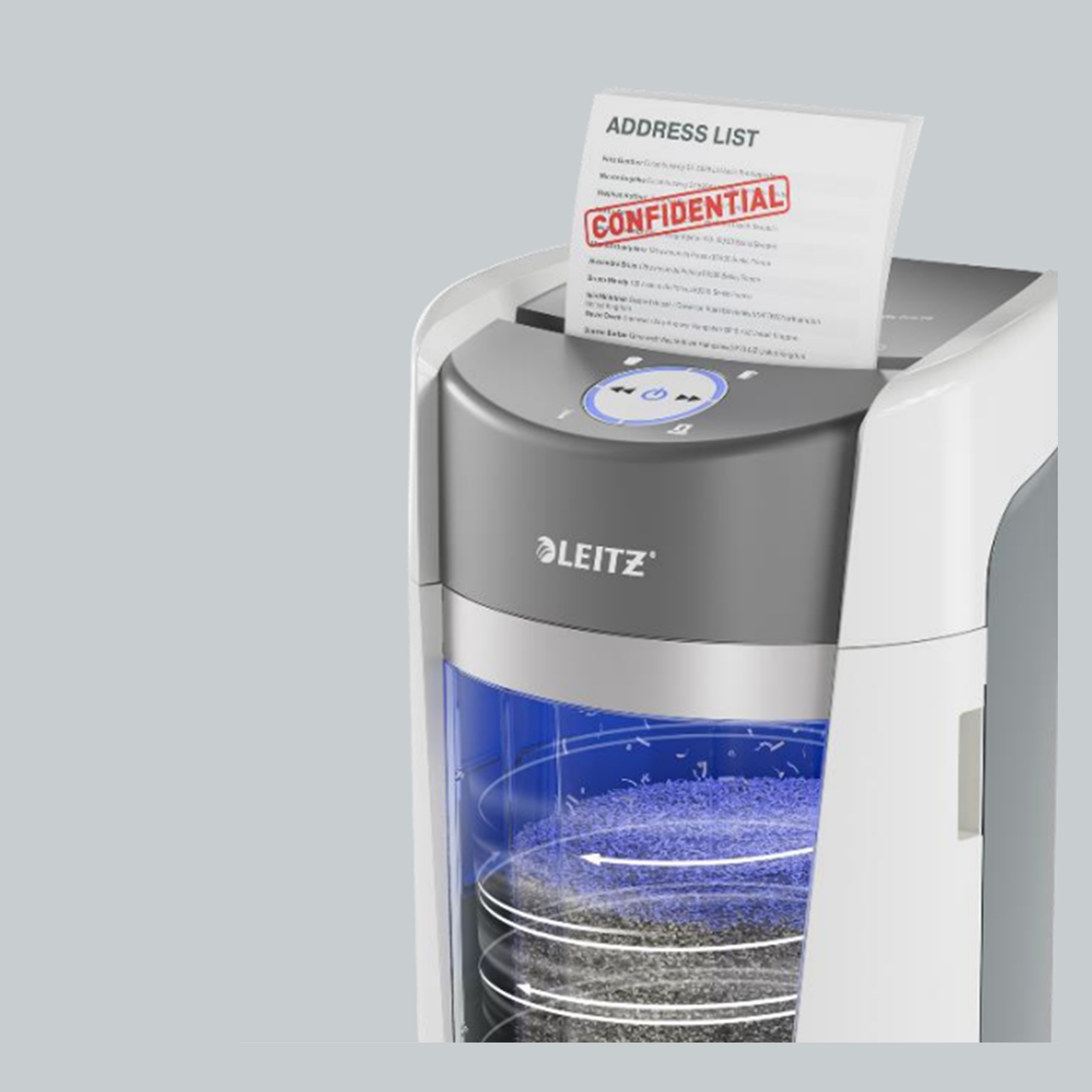 Maak kennis met de Leitz IQ OptiMax Office P5 Papiervernietiger