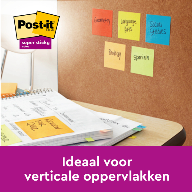 Memoblok Post-it 3M Z-Note R330 Super Sticky 76x76mm Carnival 6 stuks