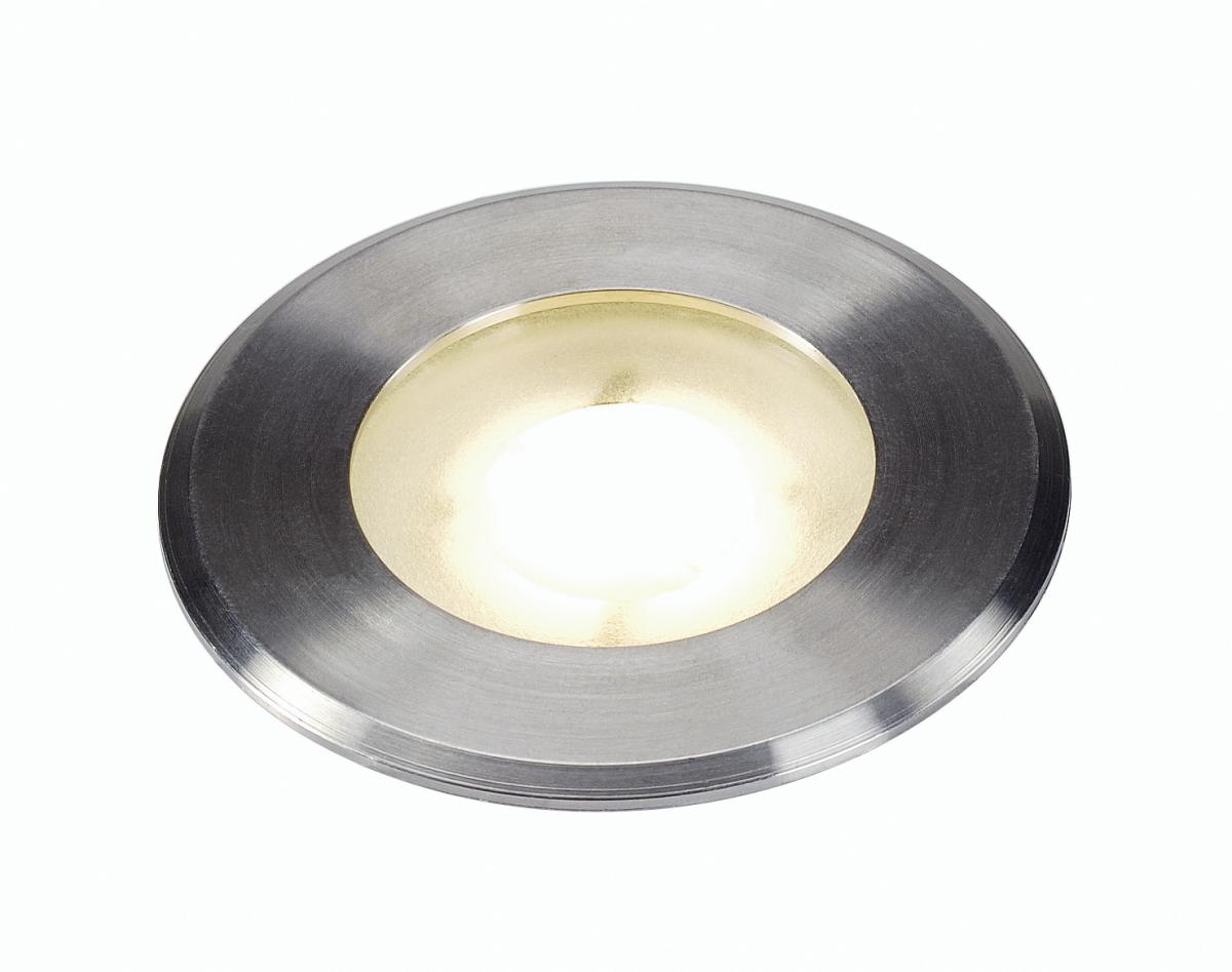 inbouwspot, randloze rand, gloeiende lamp, staal, cirkelvormig