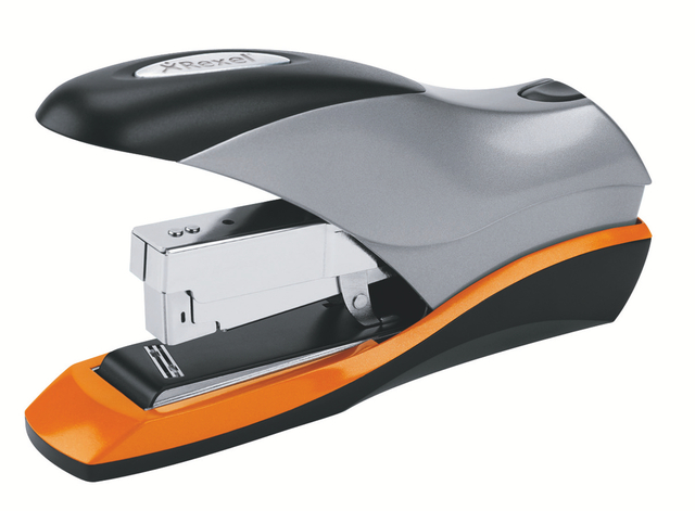 klem knijper, nietenstempel, steekperforator, kantoorartikel, oranje-grijs