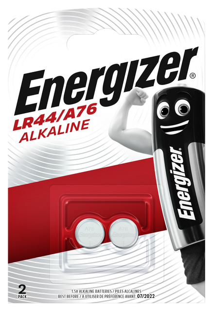 Batterij Energizer knoopcel 2xLR44 alkaline Batterij Energizer knoopcel 2xLR44 alkaline