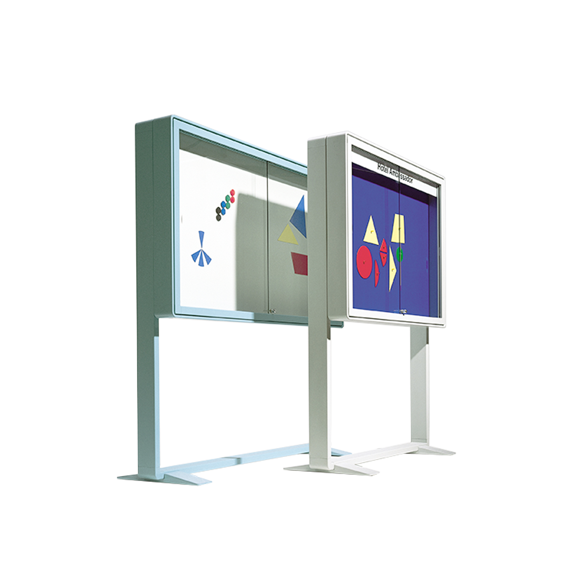 Aluminium vitrinekast model W2, velcro stof